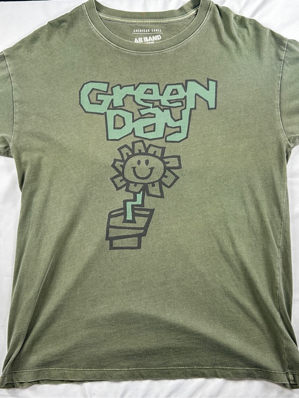 American Eagle Green Day Kerplunk Band Tee XS/S Green Graphic Shirt